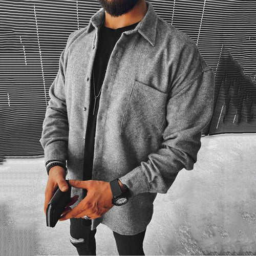 WW | Lässige Karo Langarmjacke Für Herren