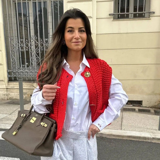 WW | Ärmellose Gestrickte Weste