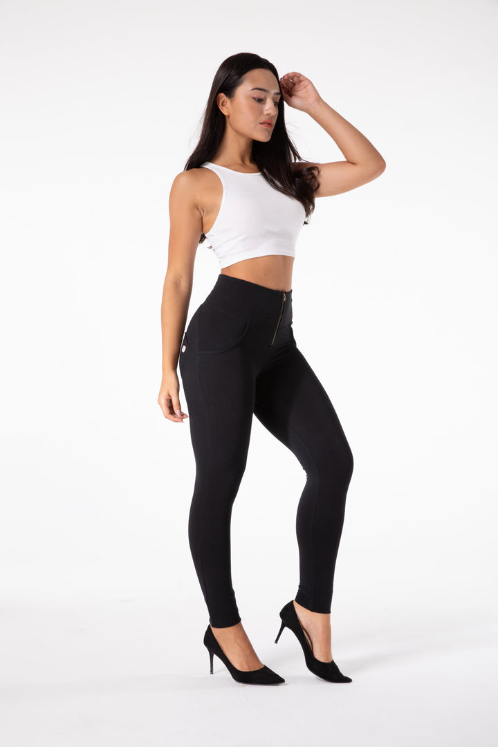 W&W Mode | Stramme Schwarze Leggings mit Hohem Bund