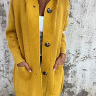 WW | Lässiger Herbst Strickcardigan mit Kapuze für Frauen