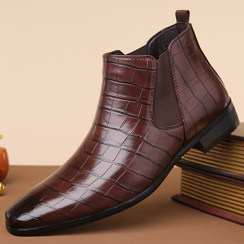 WW | Hochglänzende Herren Chelsea Boots
