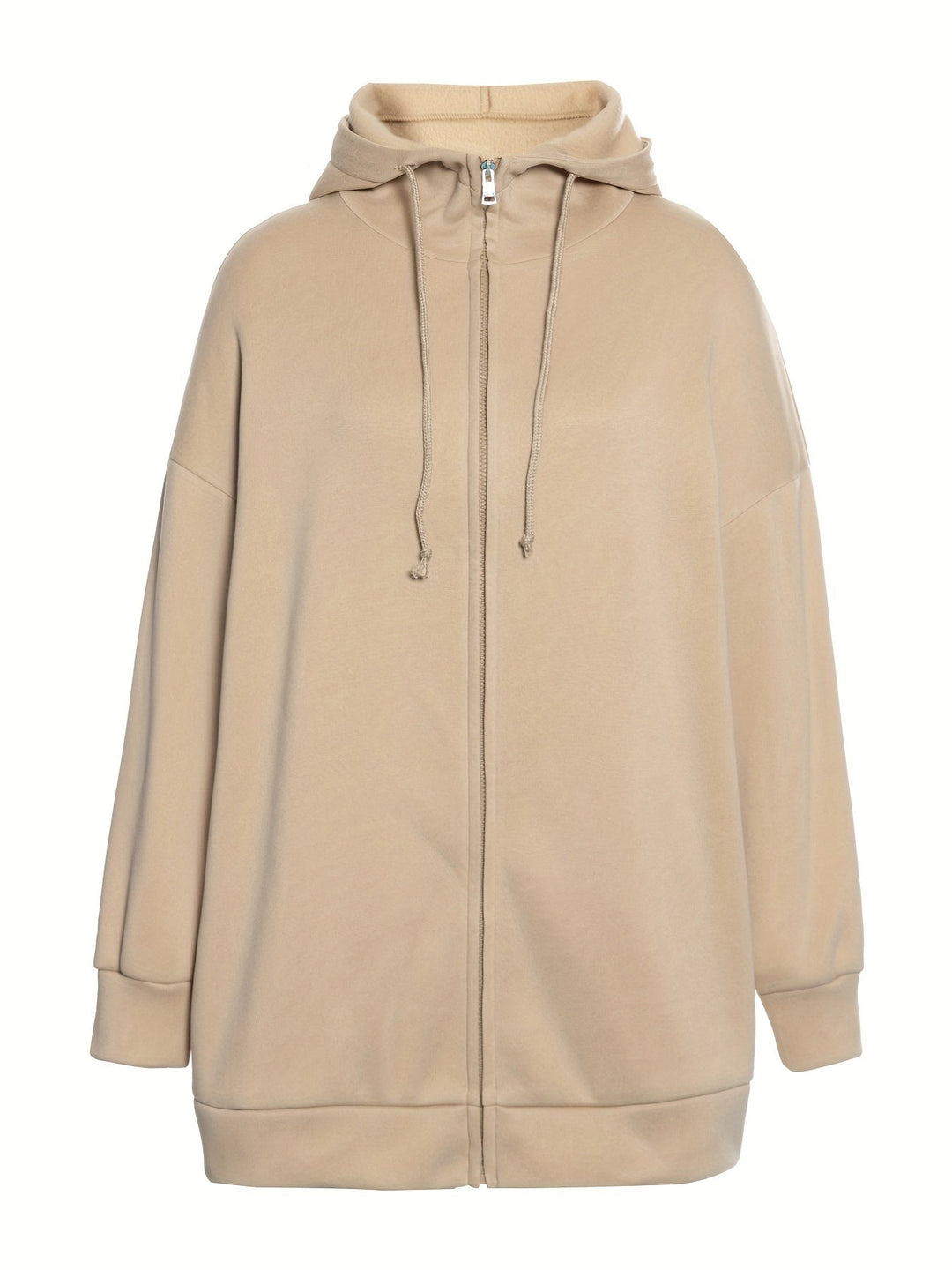 W&W Mode | Comfort - Extrem bequemer langer Zip-Up-Plüsch-Hoodie mit Kapuze für Damen
