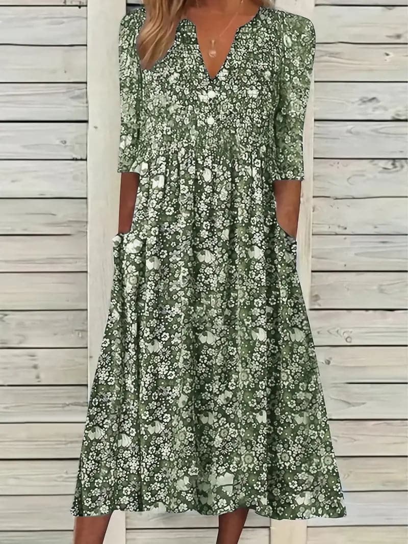WW | Wunderschönes Maxi-Kleid mit Falten