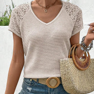 WW | Stylisches T-shirt mit V-ausschnitt für Inen Schicken Look