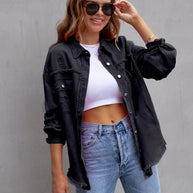 WW - Zerrissenes Oversized Jeansjacke