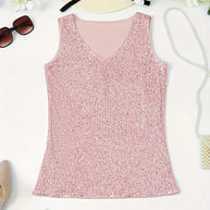 WW | Elegantes Ärmelloses Top mit Pailletten