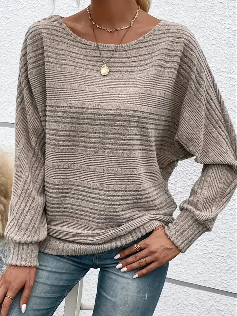 WW | Gestreifter Pullover Für Mühelosen Alltagsstil Für Frauen