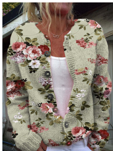 WW | 3D Digital Gedruckte Strickjacke für Damen