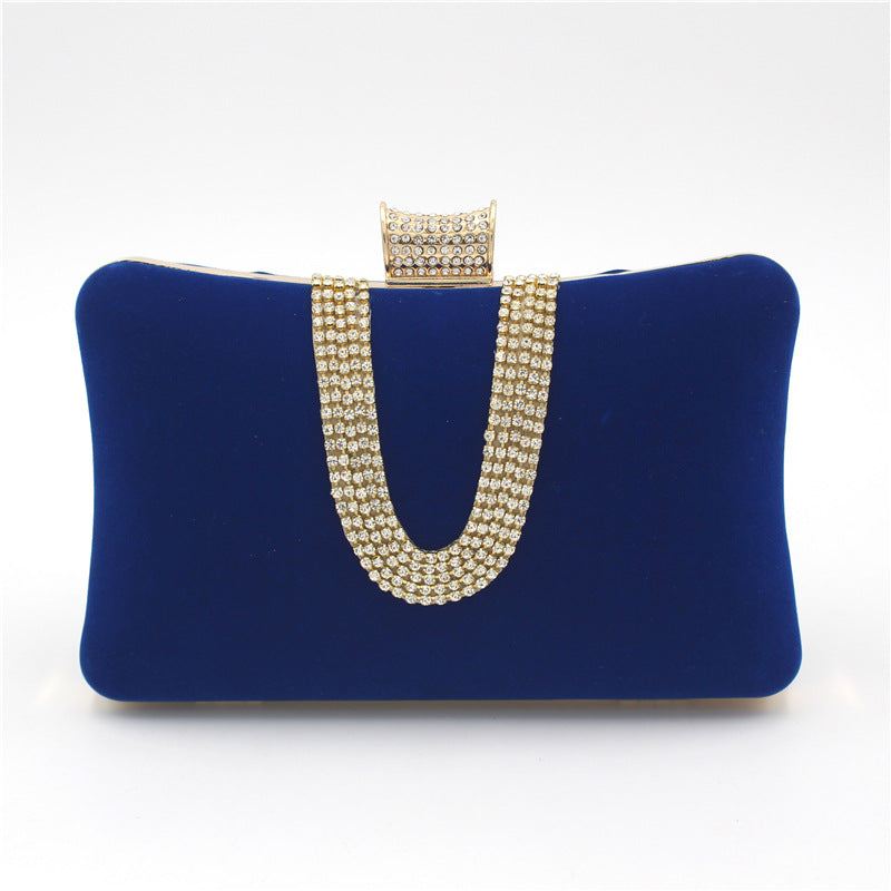 WW-förmige Diamant-Wildleder-Tasche