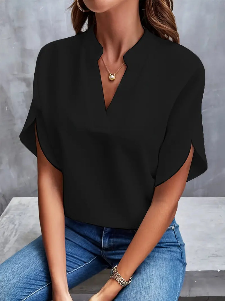 WW | Stylische Leichte V-ausschnitt Bluse