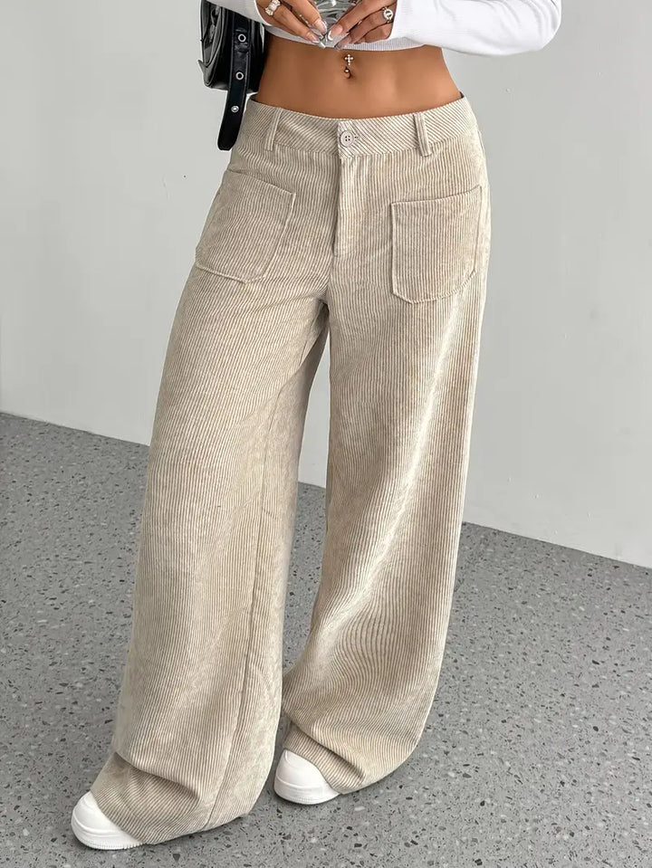 W&W Mode | Cordhose Mit Weitem Bein Für Frauen