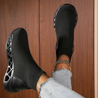 WW | Hohe Sneakers Dehnbare Atmungsaktive Obermaterial Leichtgewicht Stoßdämpfende Sohle Slip-On