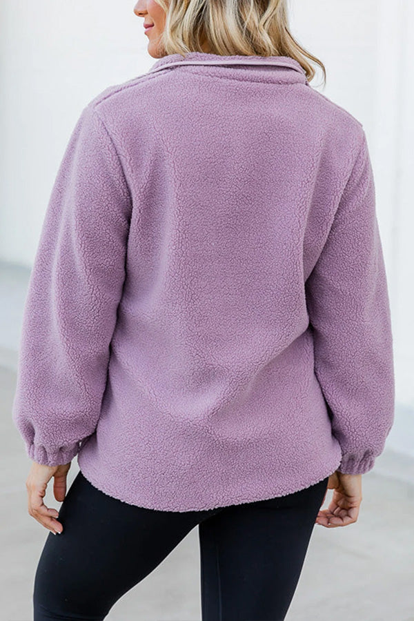 WW | Sherpa Kontrastbesatz Reißverschluss-Taschenjacke