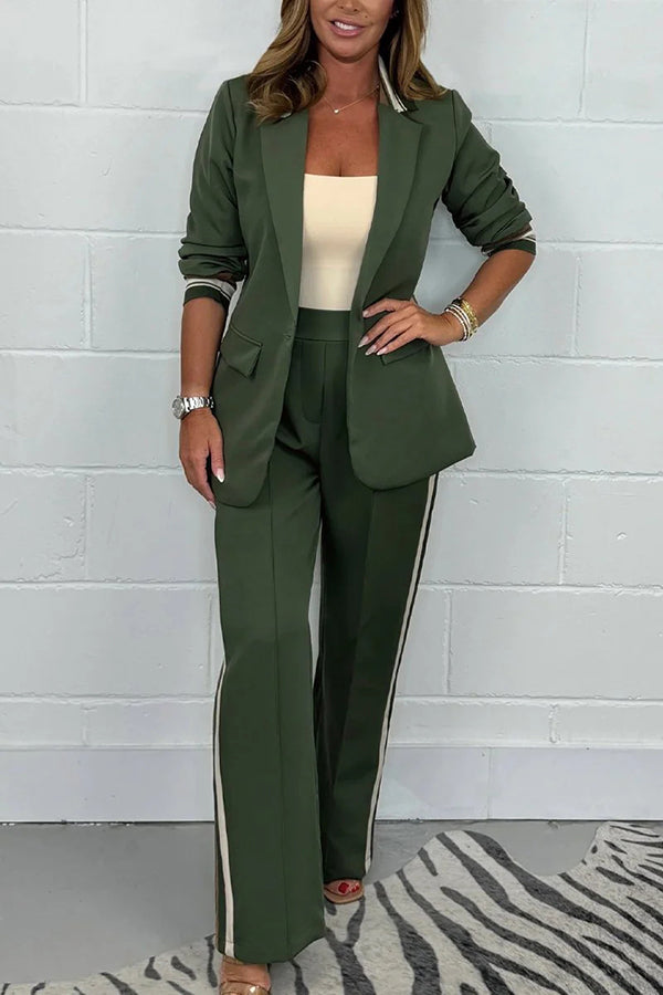 WW | Stilvolle Herbst Schicke Blazer und Hose Set für Frauen