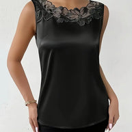WW | Satin Bluse Mit Blumendetail Für Damen