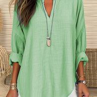 WW | Lässige Damen Leinenbluse