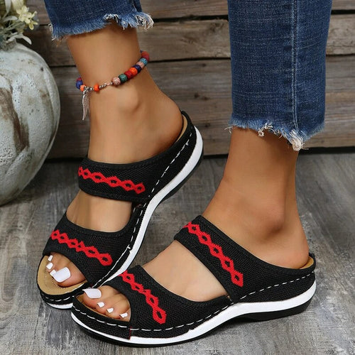 W&W Mode | Orthopädische Ledersandalen mit Stützfunktion für Diabetiker