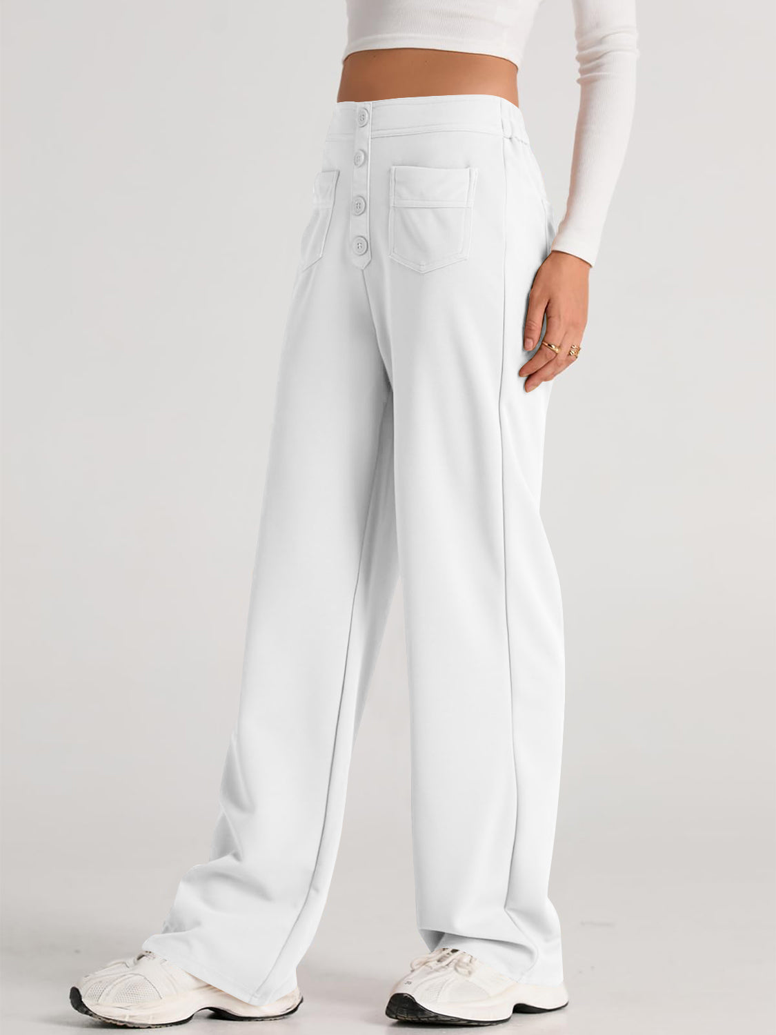 WW | Taille Weite Hose Mit Taschen Elegant Und Komfortabel