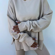 WW | Damenanzug Im Lockeren Stil Mit Langen Ärmeln – Winterset