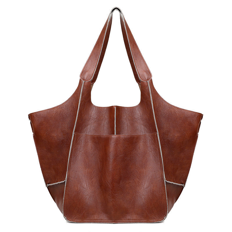 W&W Mode | Überdimensionale Leder Schultertasche für Damen