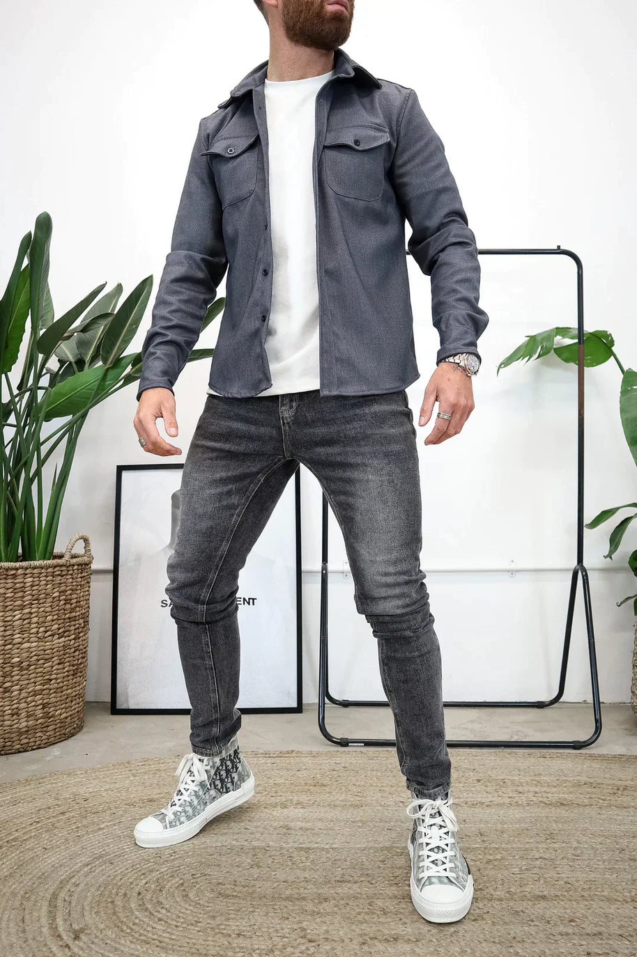 WW | Premium-Jacke mit Knopfverschluss für Herren | Stylische und bequeme Jacke