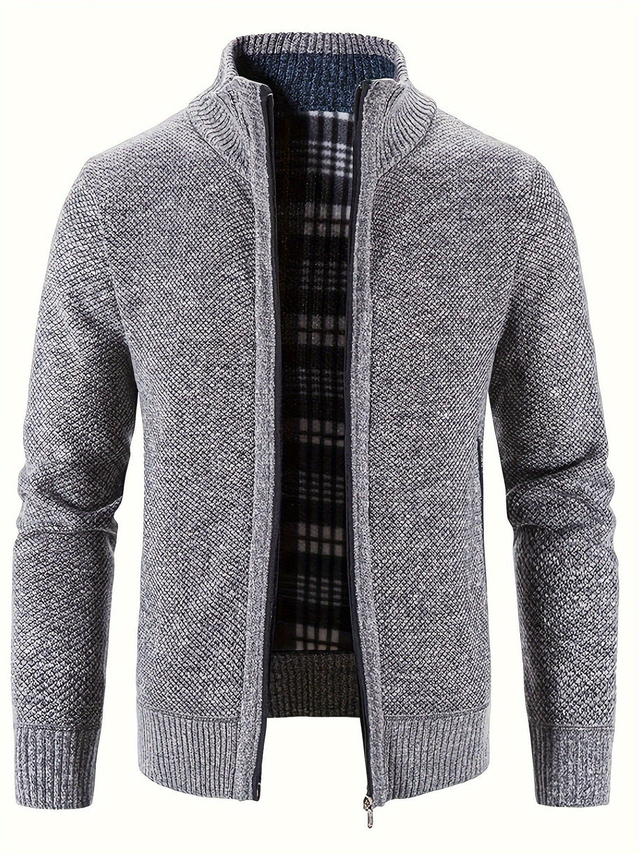 WW | Zip Up Stehkragen Strickjacke