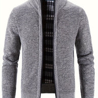 WW | Zip Up Stehkragen Strickjacke