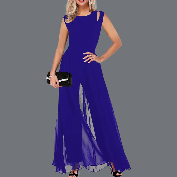 W&W Mode | Einfarbiger Damen Jumpsuit Aus Milchseide
