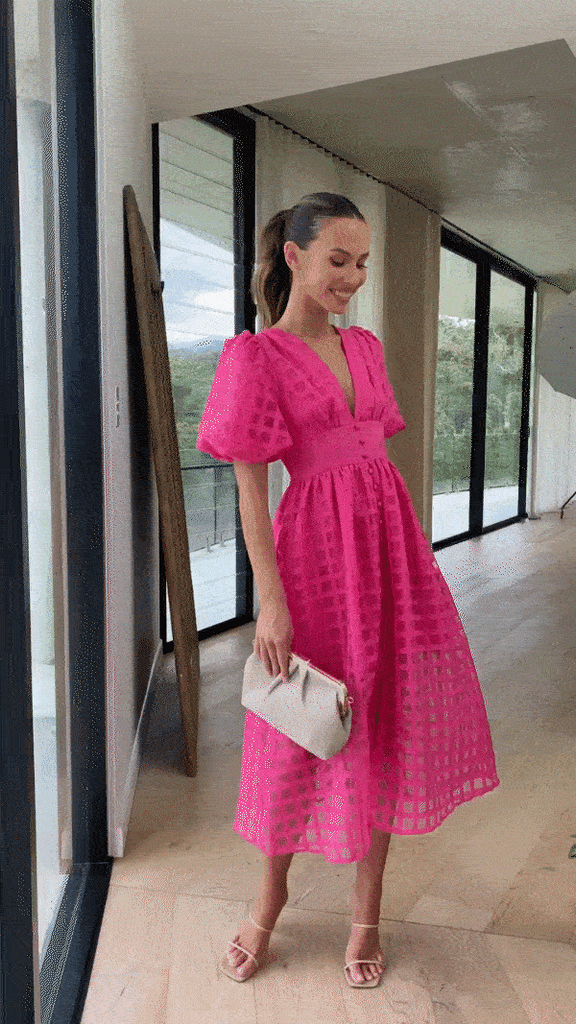WW | Midikleid mit Puffärmeln