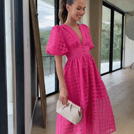 WW | Midikleid mit Puffärmeln