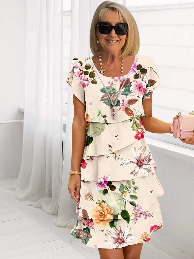 Damen Maxikleid mit Blumenmuster