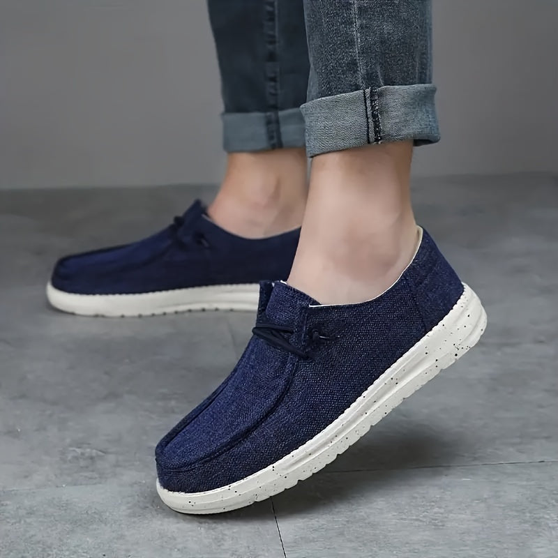 WW | Legere Herren Loafer Mit Einfarbigem Design Und Runder Schuhspitze