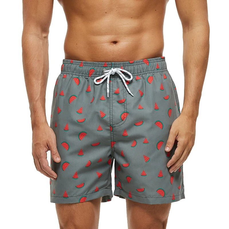 WW | Atmungsaktive Badeshorts mit Funky Print für Männer