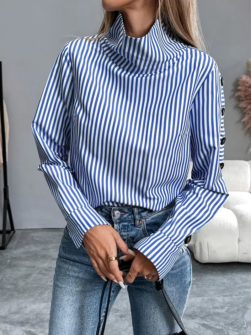 WW | Stylische Gestreifte Bluse aus Baumwolle