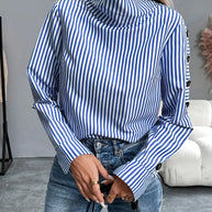 WW | Stylische Gestreifte Bluse aus Baumwolle