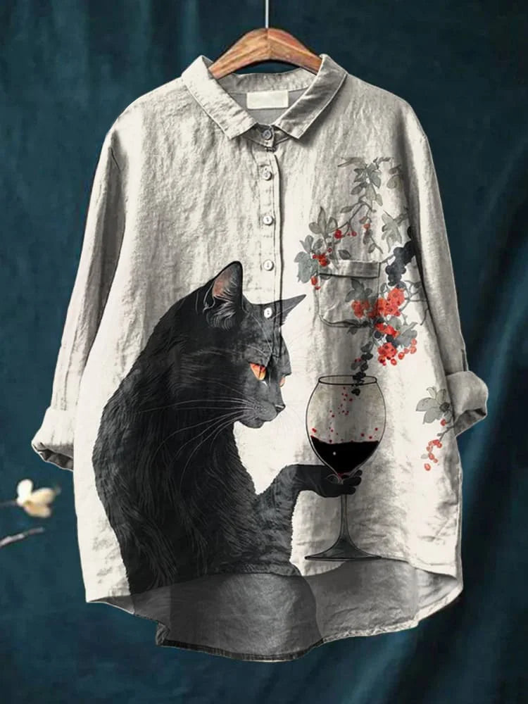 WW | Katzenkunst Auf Weißem T-Shirt