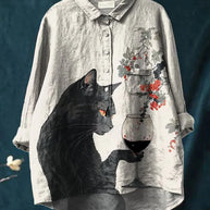 WW | Katzenkunst Auf Weißem T-Shirt
