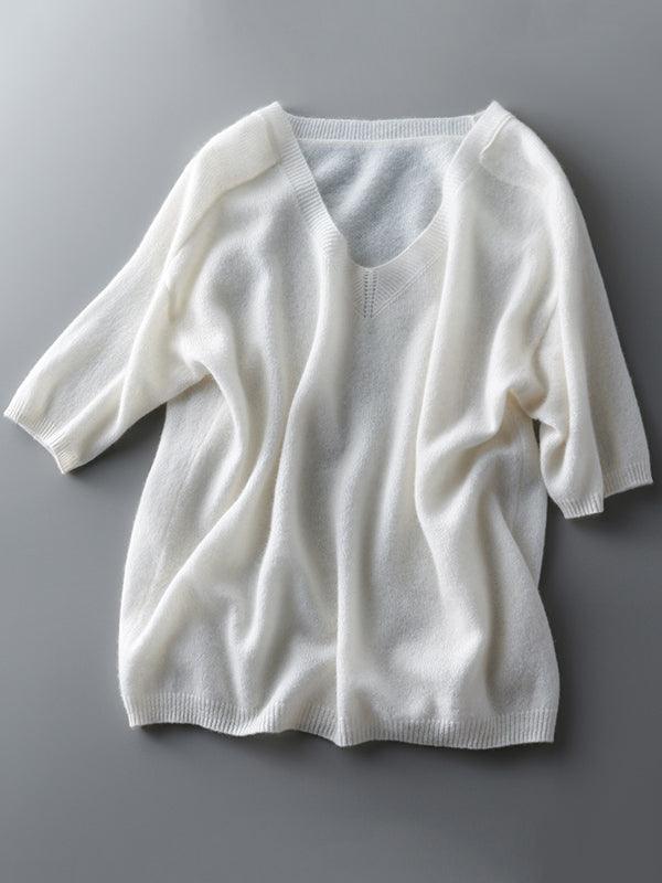 WW | Luxurious soft cashmere V-neck sweater for women