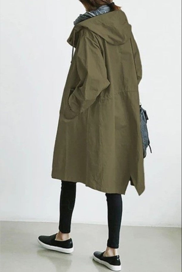 WW | Mid Length Damen Windbreaker Mit Langen Ärmeln