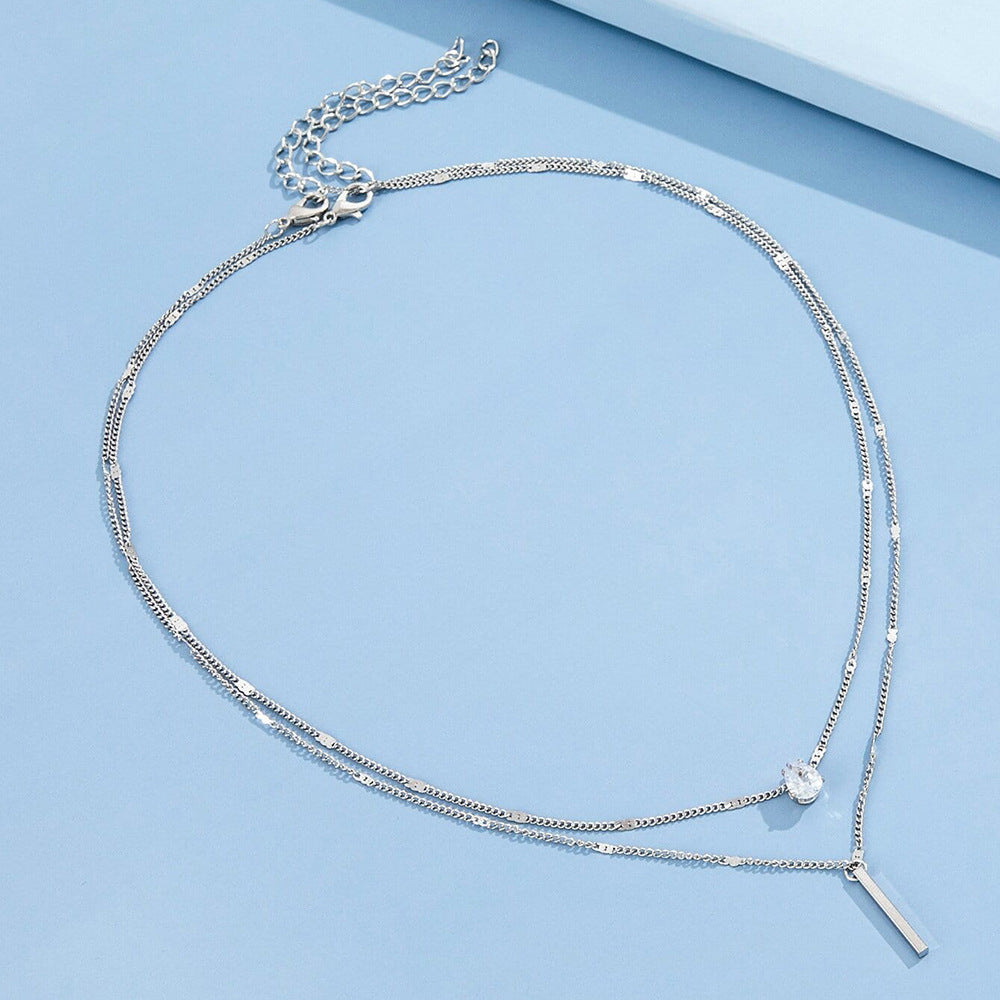 WW | Hals Glitzer Gold Anhänger Halskette Satz Weinlese Schmuck