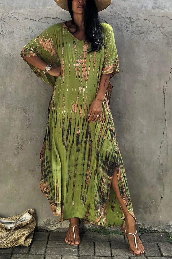 W&W Mode Freely – Lockeres Überwurfkleid im Batik-Boho-Stil