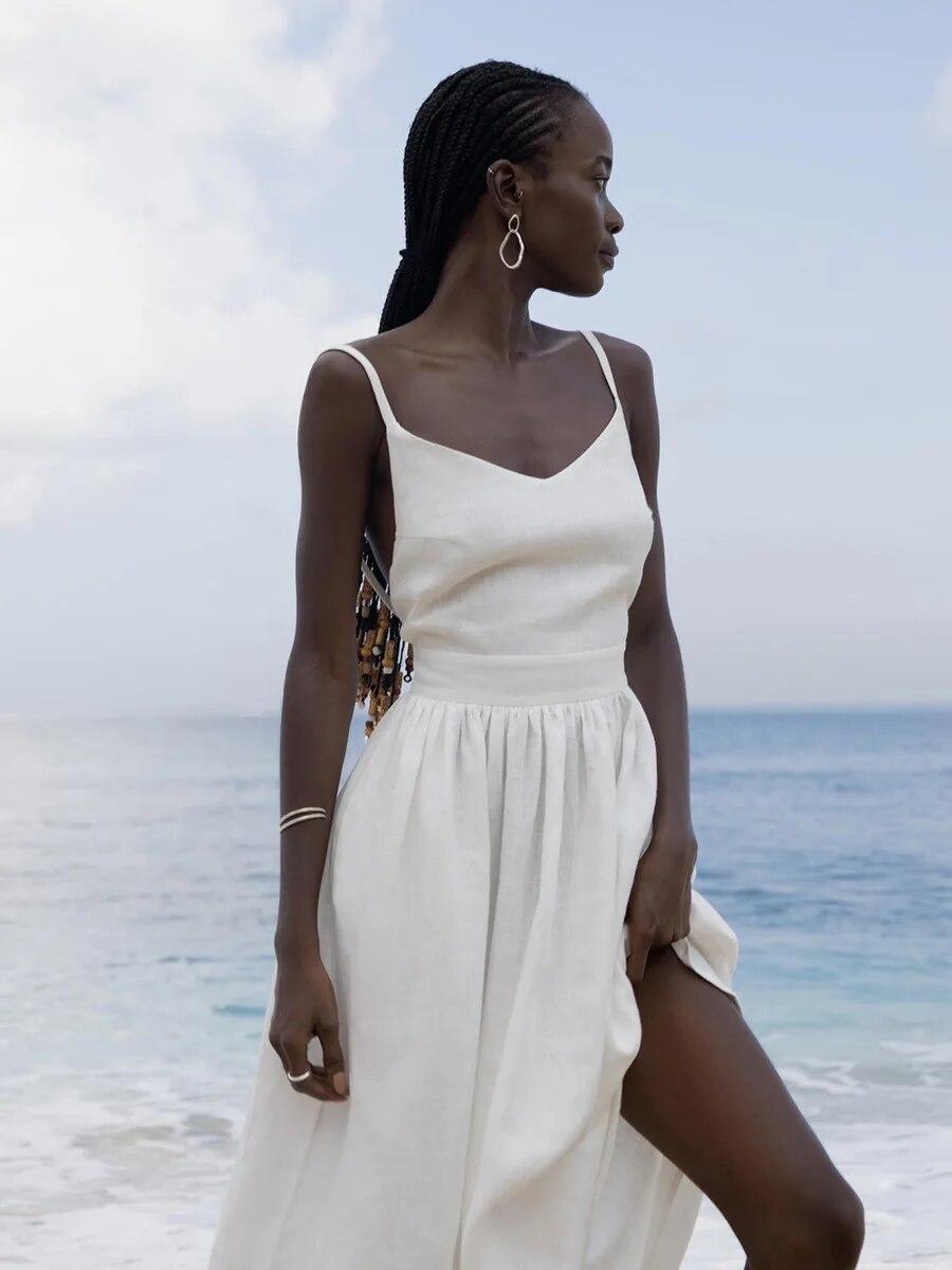 WW | Vintage Leinen Strandkleid