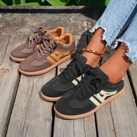 WW | Damen Lässige Turnschuhe Mit Niedrigem Absatz, Schnürung Mode Schuhe