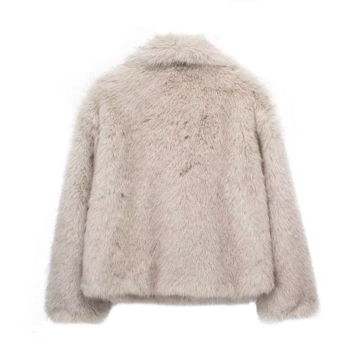 W&W Mode - Damen Herbst, Winter Pelz Mantel Imitation
