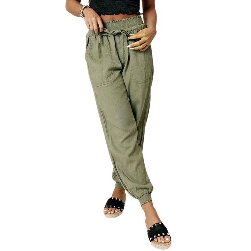 WW | Damen Bequeme Weite Harembroek Trendiges Design