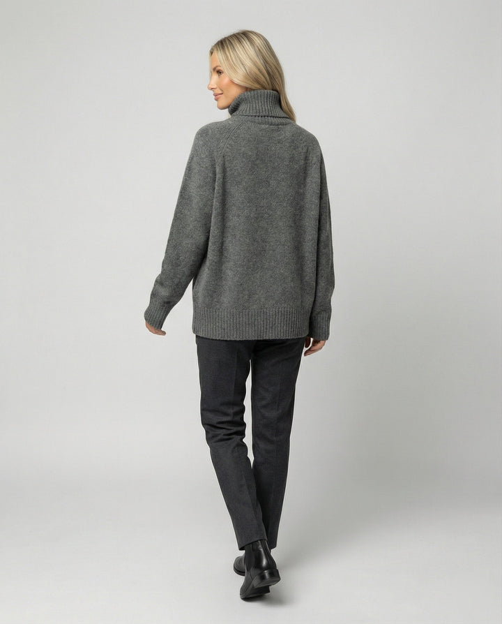 W&W Mode - Lässiger Kaschmir Rollkragenpullover, Weiche & Bequeme Passform