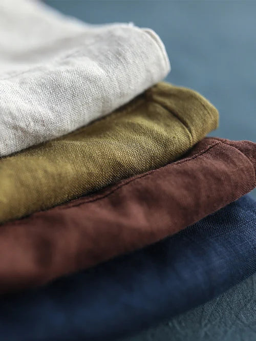 WW | Damen Leinen Langarmshirt