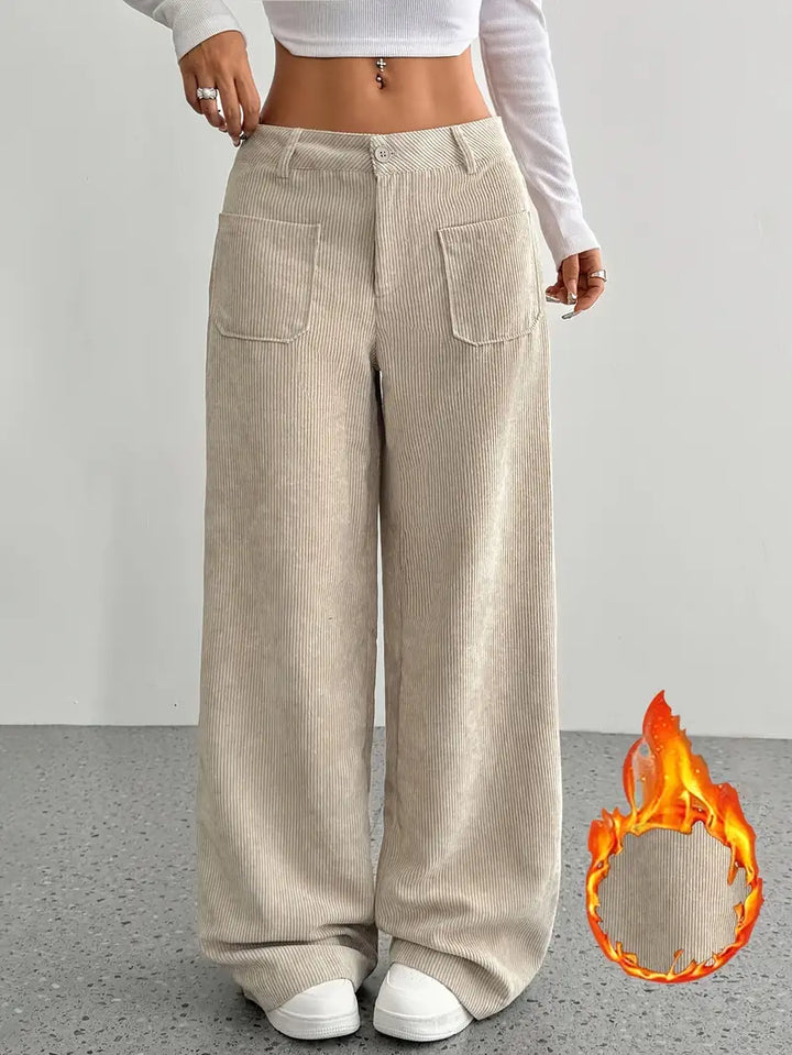 W&W Mode | Cordhose Mit Weitem Bein Für Frauen