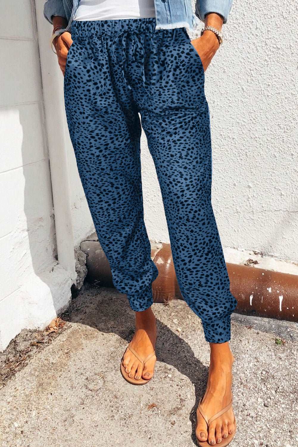 WW | Leopardenmuster Jogginghose Mit Taschen