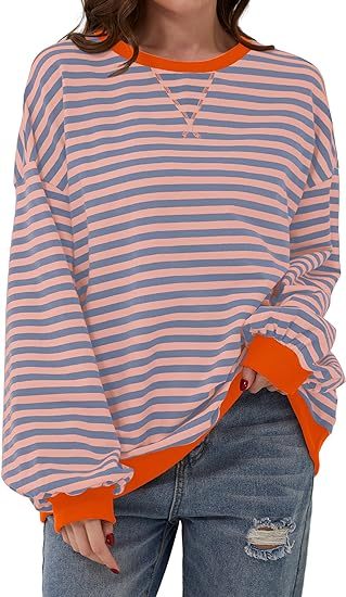 WW | Gestreiftes Sweatshirt in Kontrastierenden Farben